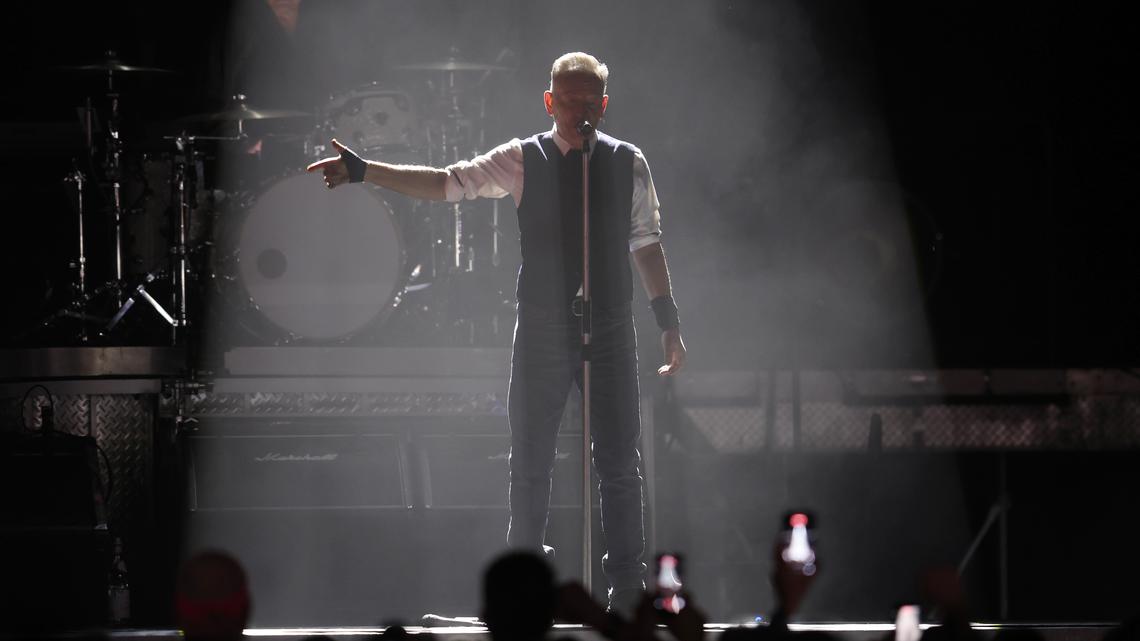 Bruce Springsteen talks with the crowd as he performs with the E Street Band during their Land of Hope and Dreams tour at the Chase Center in San Francisco, Calif., on Monday, April 13, 2026. (Jane Tyska/Bay Area News Group)