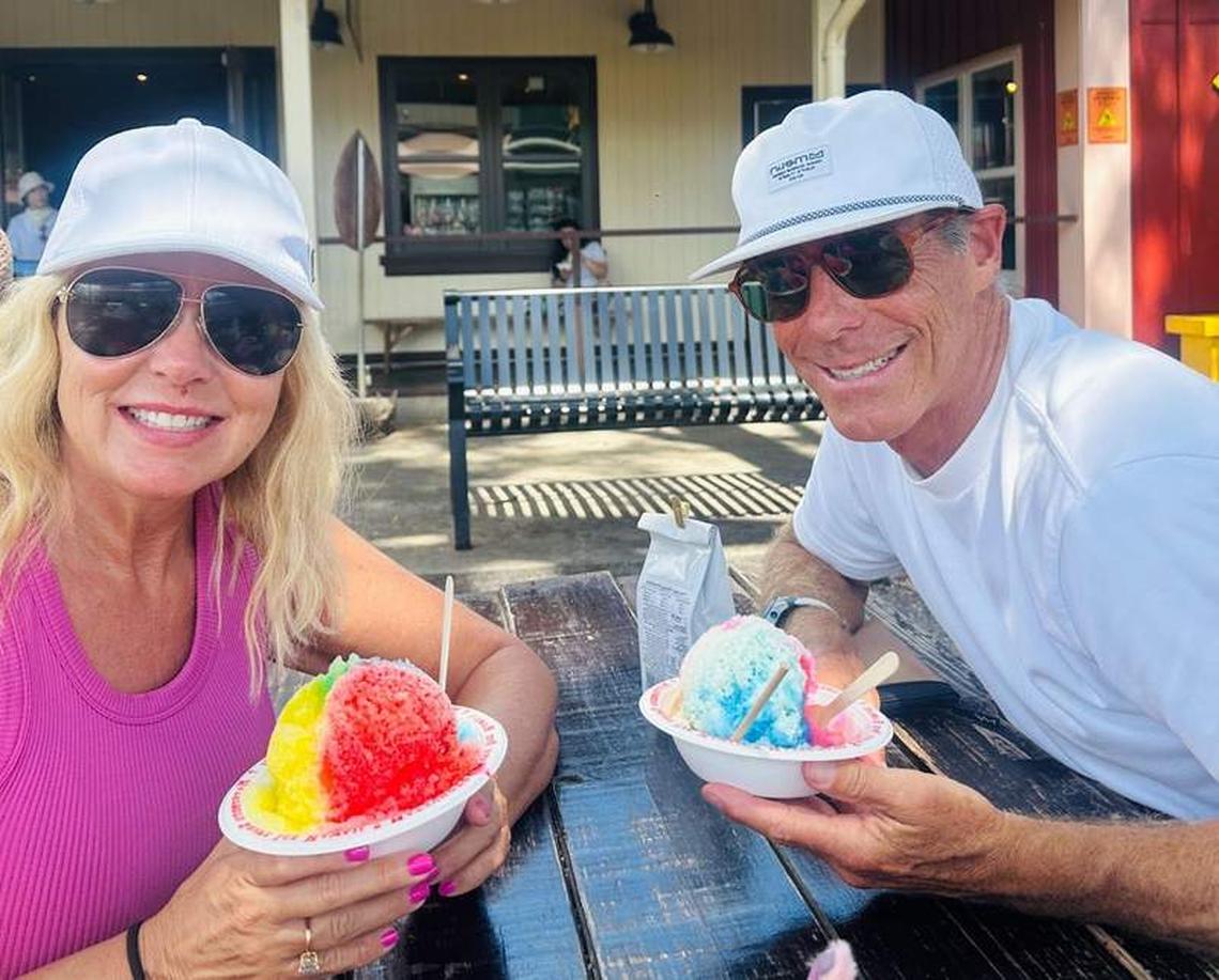  Enjoying the Hawaiian staple of shave ice in Oahu. Photo credit: Shelly Peterson 