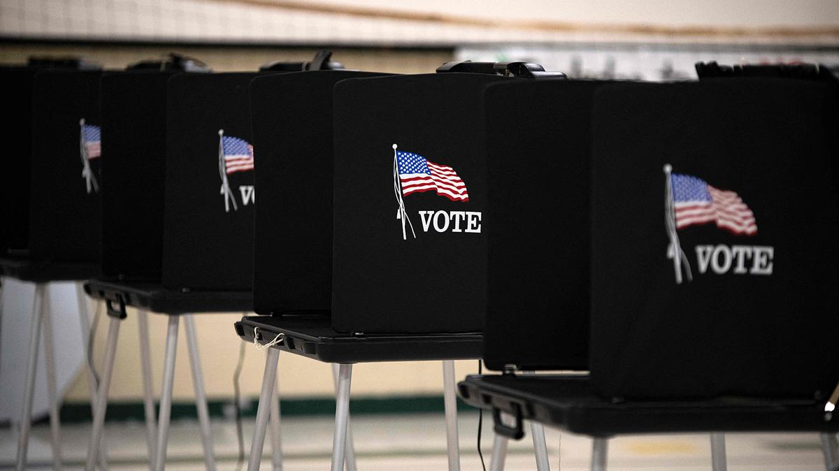 Voting booths. (Mark Felix/AFP via Getty Images/TNS)