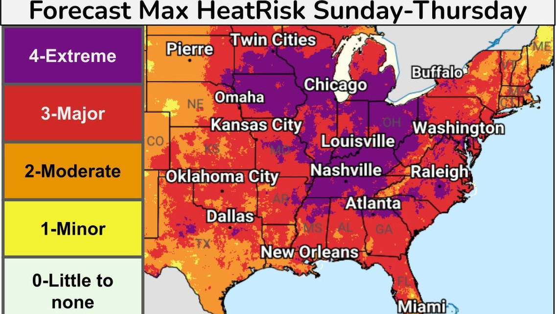 Blockbuster heat wave in forecast isn't normal summer heat 