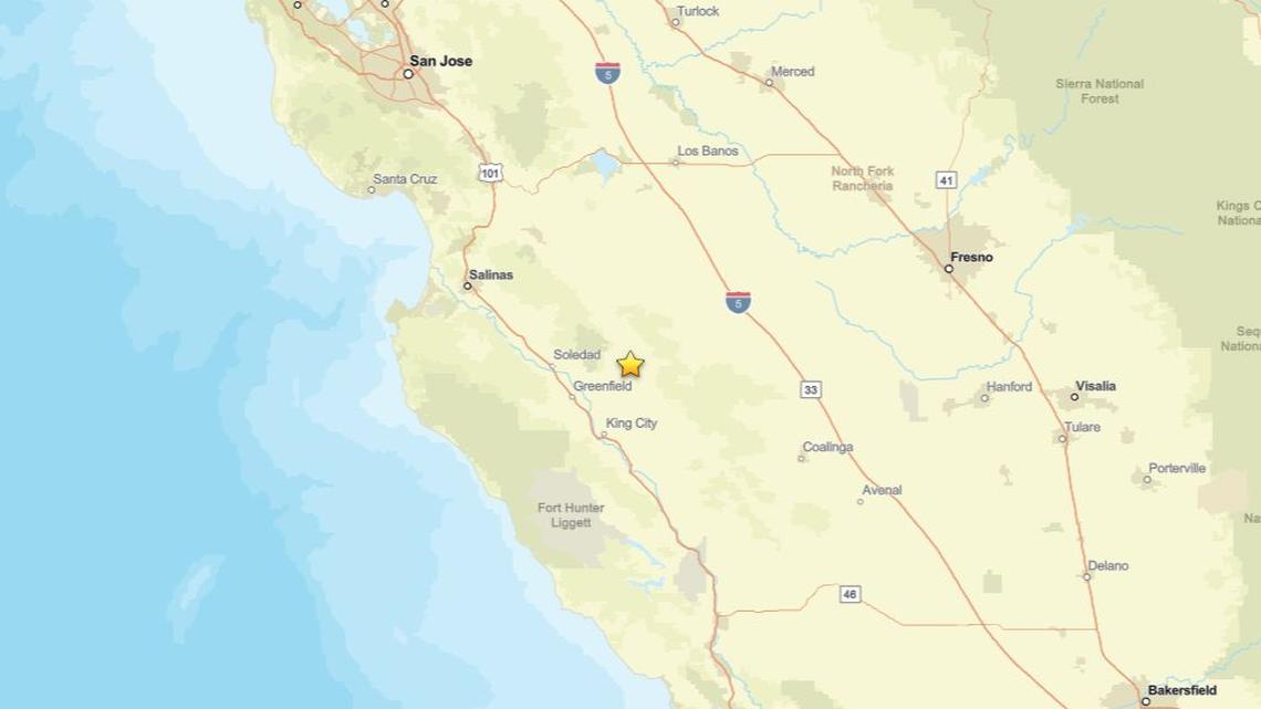 2.1 magnitude earthquake shakes near Pinnacles, CA on May 29 