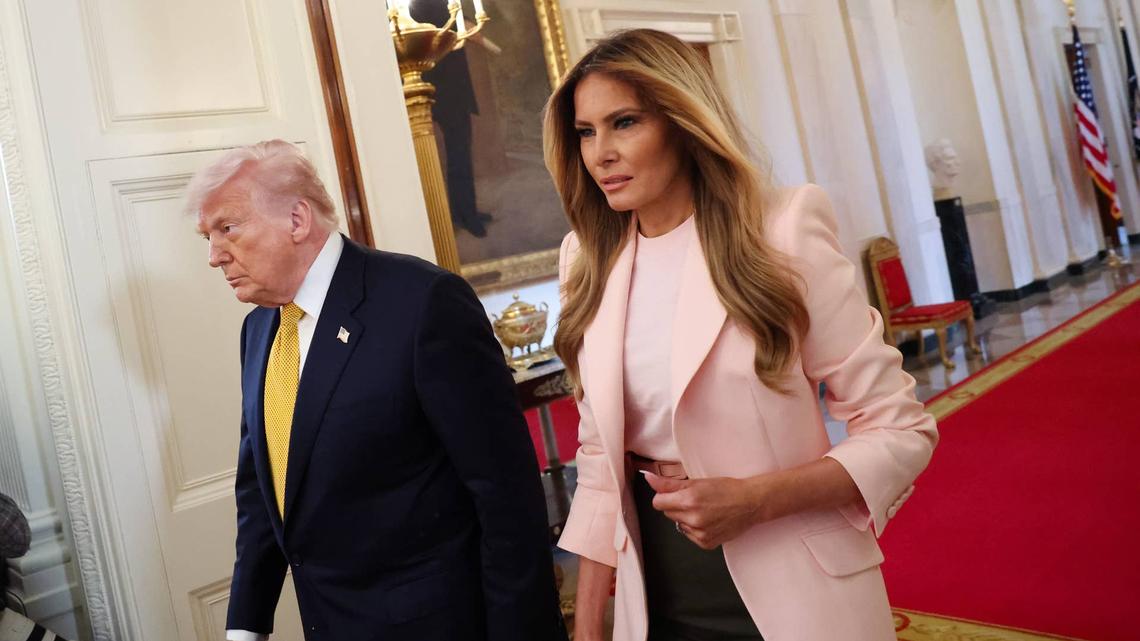 Donald Trump and Melania Trump Honor Military Mothers at the White House 