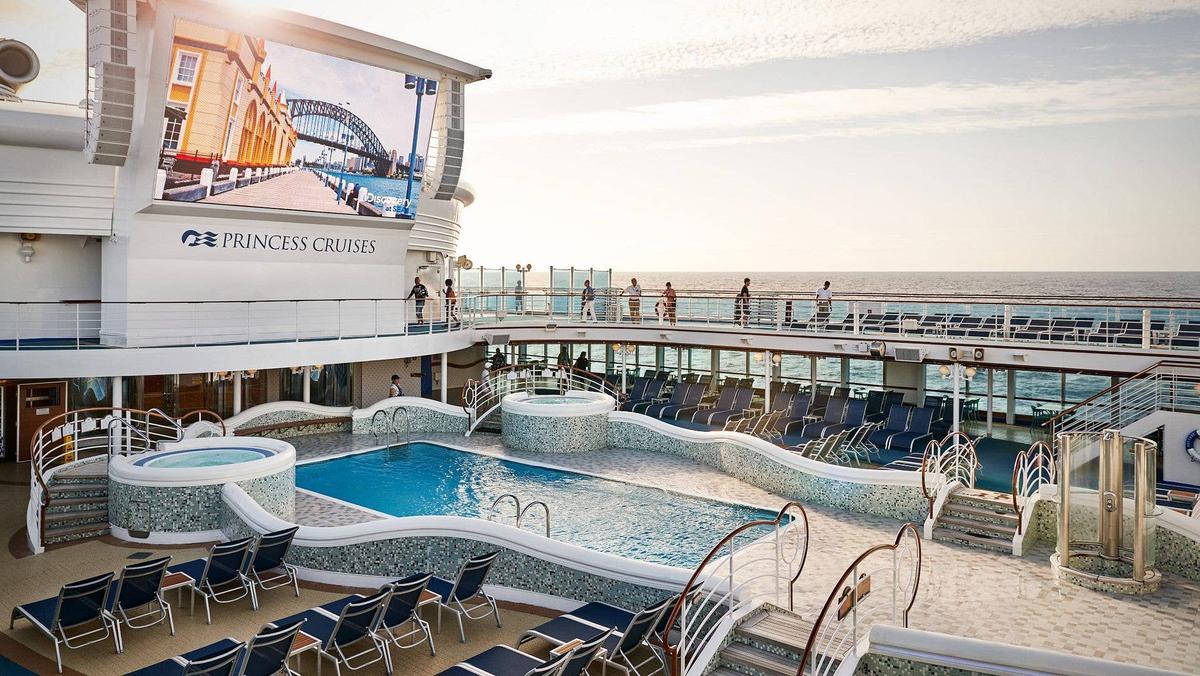  Princess Cruises will show World Cup matches on its pool deck big screens. 