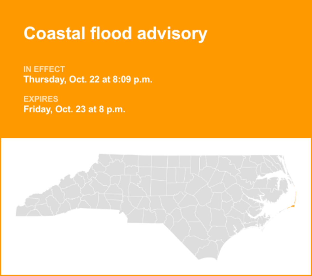 Coastal flood advisory active for Hatteras Island until Friday evening ...