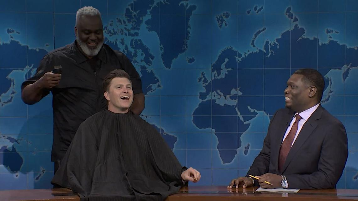 Colin Jost is nearly forced to shave off his ‘award-winning' hair on ‘SNL'