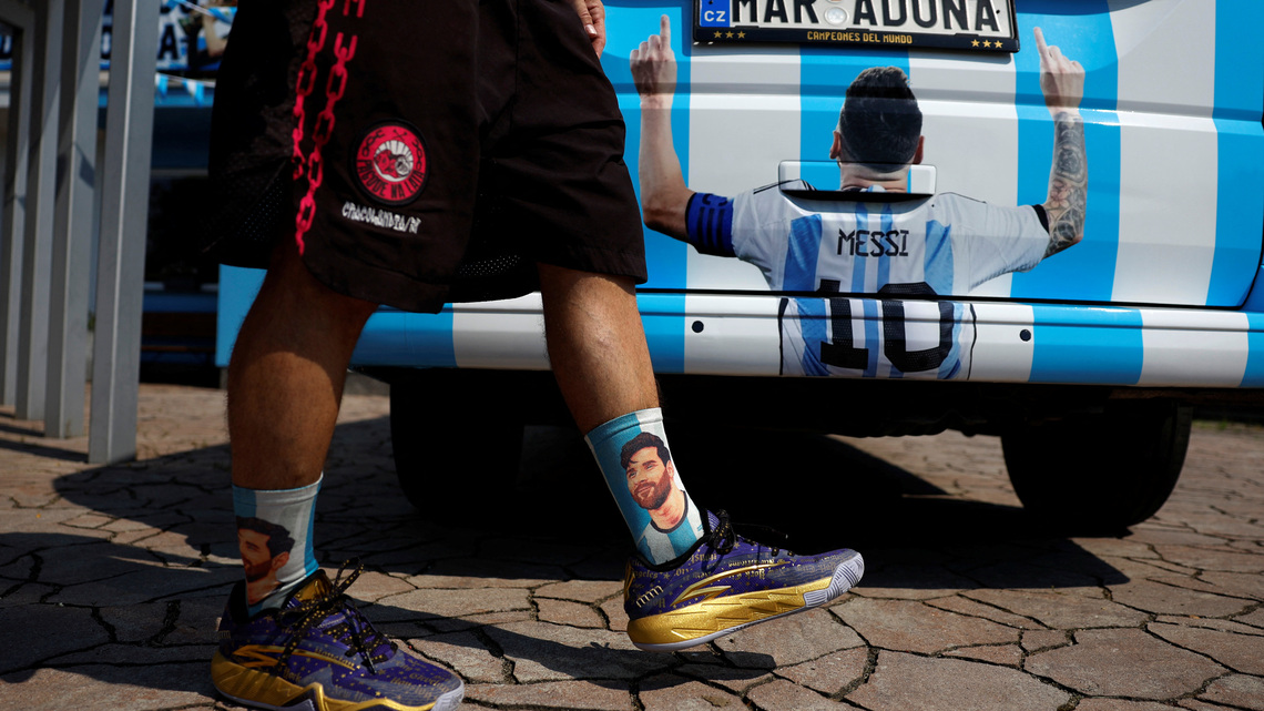 "In Messi We Trust" - Argentina have super-fan in Czech countryside 