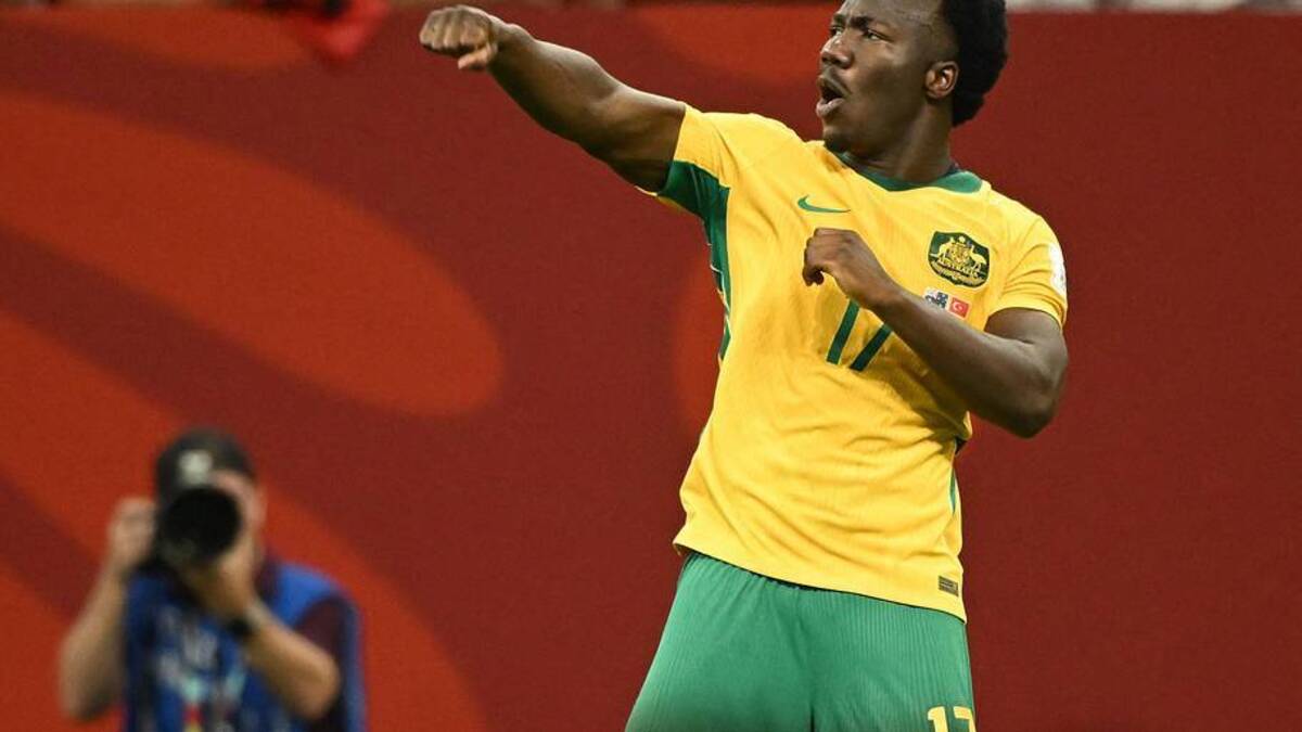  Nestory Irankunda led a hopeful Australian counterattack. | Anne-Marie Sorvin-Imagn Images 