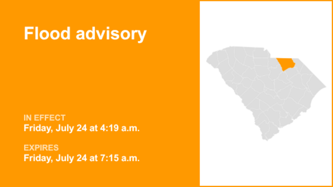 Flood advisory affecting Chesterfield County Friday morning triggered by intense rain 
