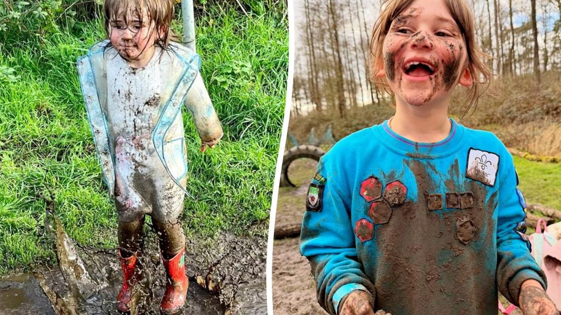 Luna Rudd is a former puddle jumping champion. (Zoe Rudd via SWNS). 