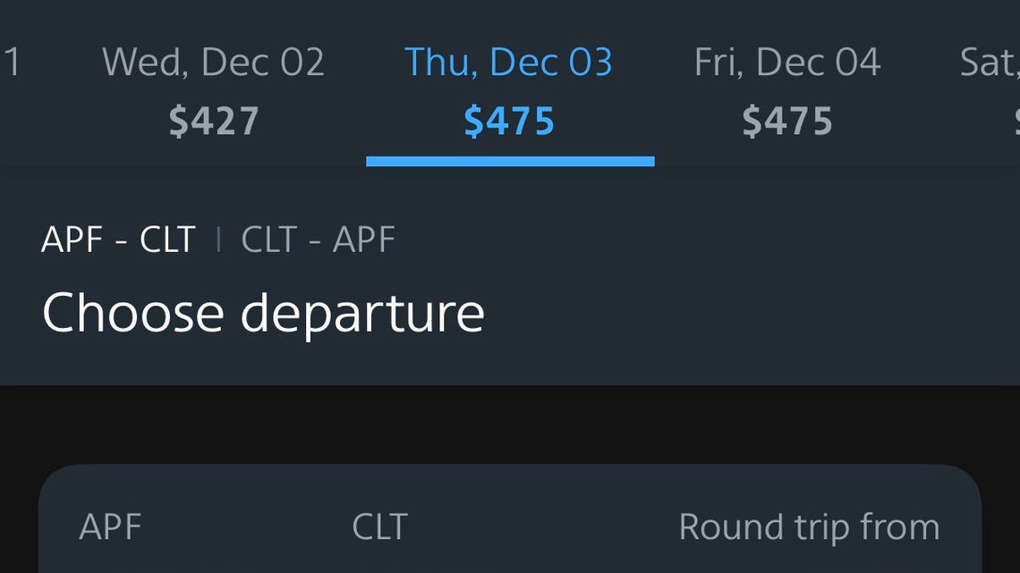 American Airlines starts ticket sales between Naples Airport, Charlotte, NC 