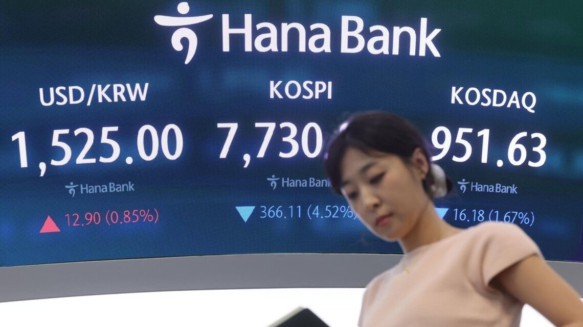 Seoul shares again dip over 4 pct amid U.S.-Iran tensions, tech sell-off; won down 