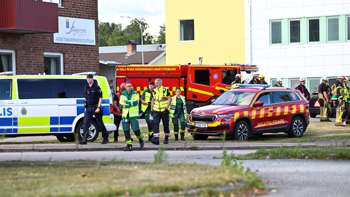 Man armed with sword injures several people at Swedish high school 