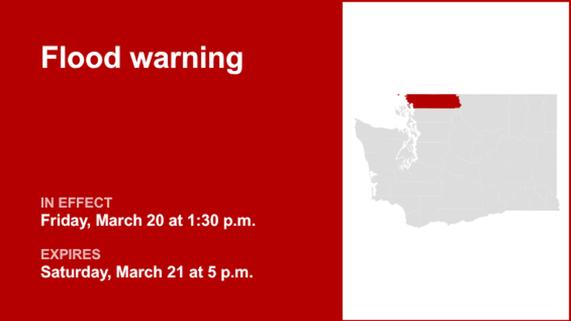 UPDATE: Whatcom County placed under a flood warning until early Sunday 