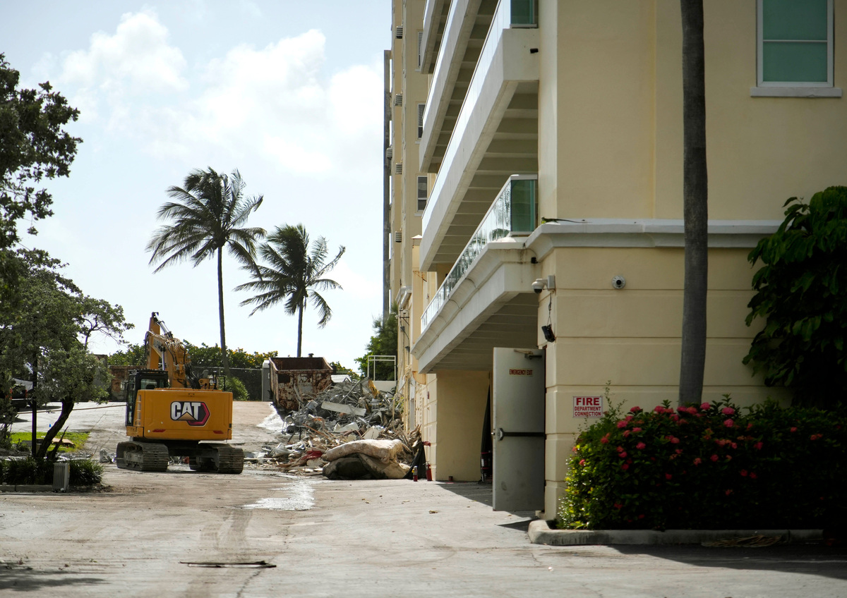 Early-stage demolition was apparent on July 10 at the site of the old Ambassador Hotel & Residences and an adjacent lakeside building in the 2700 block of South Ocean Boulevard in Palm Beach.