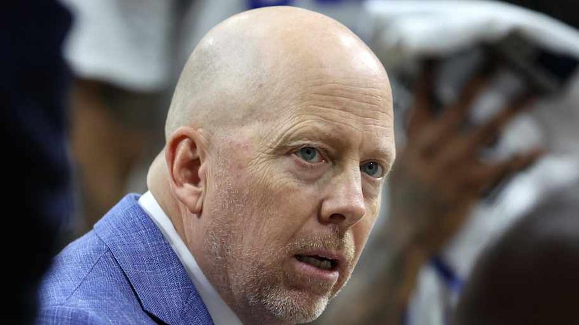  Mar 20, 2026; Philadelphia, PA, USA; UCLA Bruins head coach Mick Cronin reacts in the first half during a first round game of the men's 2026 NCAA Tournament at Xfinity Mobile Arena. Mandatory Credit: Bill Streicher-Imagn Images | Bill Streicher-Imagn Images 