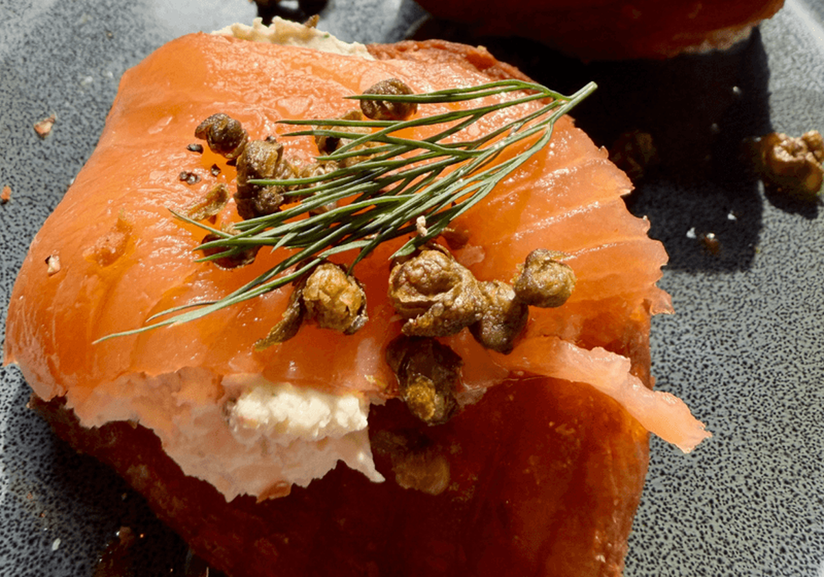  Smoked salmon, fried capers, fresh dill. Photo credit: Cherith Glover Fluker 