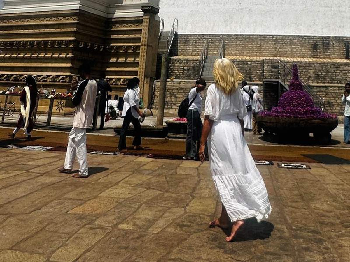  Standing in front of a stupa in Sri Lanka reminded me how meaningful it feels to experience different cultures. Photo credit: Shelly Peterson 