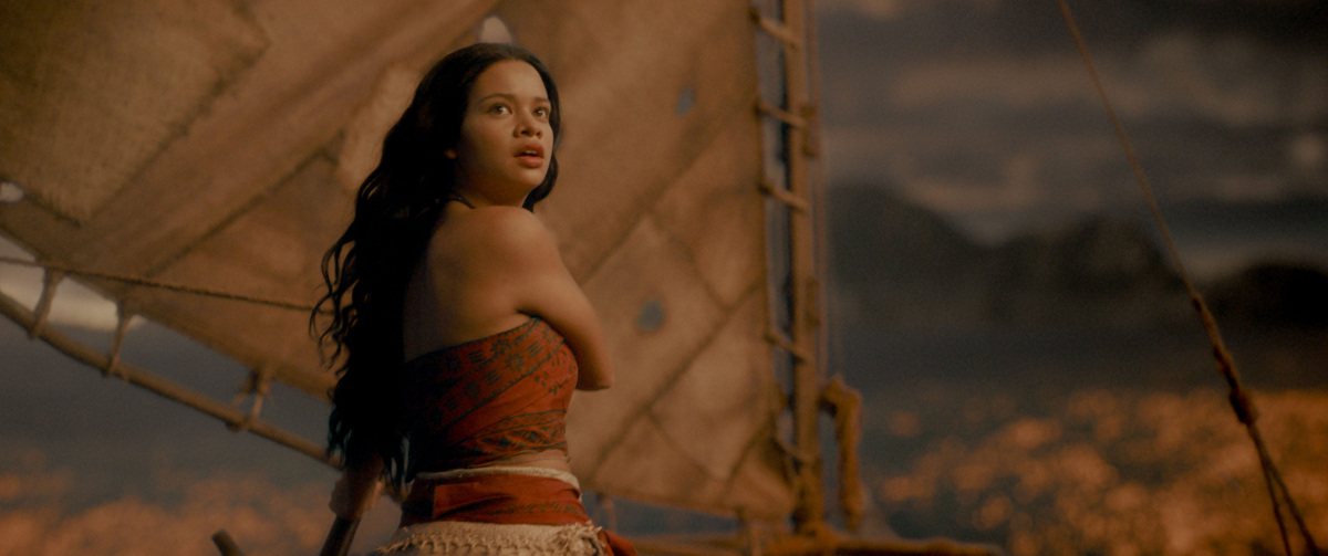 Australian newcomer Catherine Laga'aia plays the title role in Disney's live-action musical adventure "Moana."