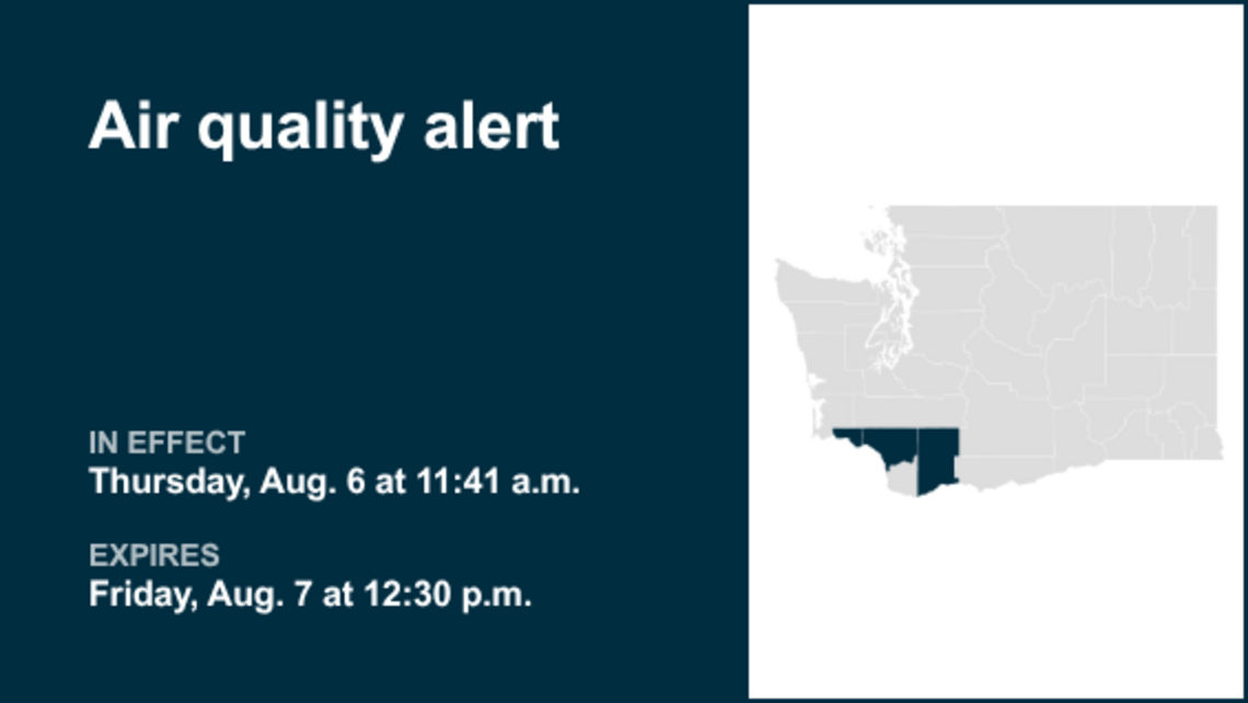 Air quality alert in place for Southwest Washington for Friday 