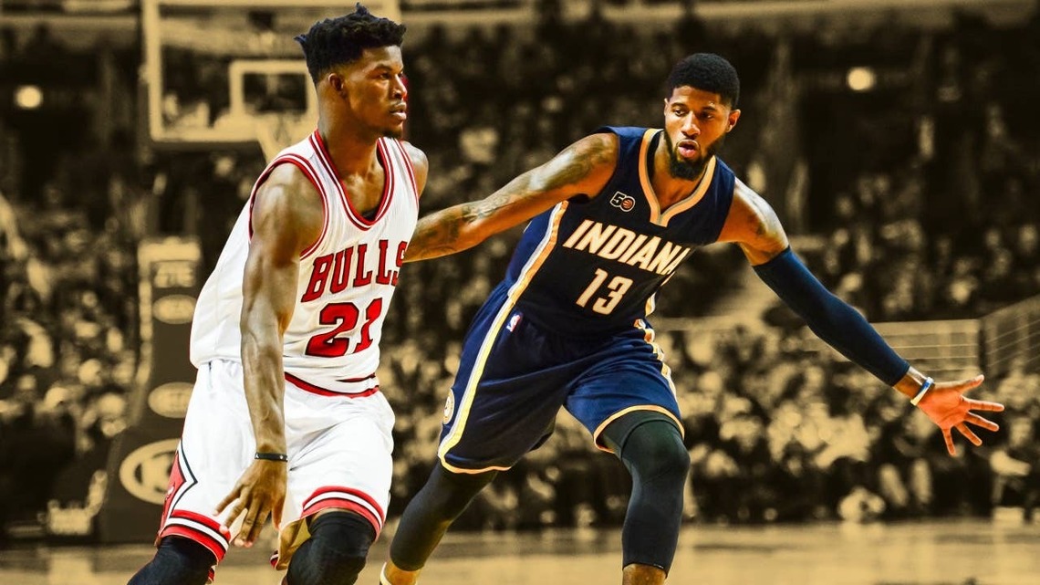 "The man was on the cover of 2K" - Thaddeus Young explains why he would pick Paul George over Jimmy Butler in their primes 