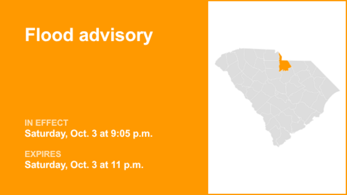 UPDATE: Flood advisory active for Chesterfield County early Sunday morning 