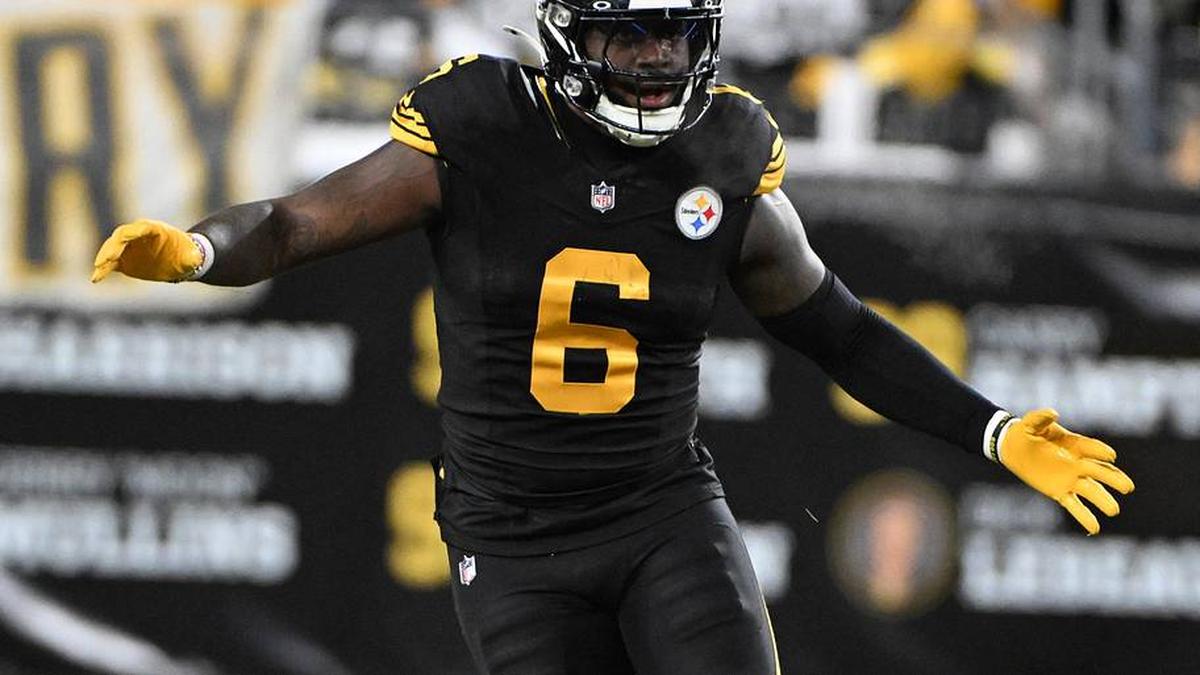 Dec 15, 2025; Pittsburgh, Pennsylvania, USA; Pittsburgh Steelers linebacker Patrick Queen (6) drops into coverage against the Miami Dolphins during the second half at Acrisure Stadium. Mandatory Credit: Barry Reeger-Imagn Images | Barry Reeger-Imagn Images 