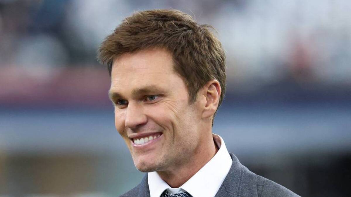 Oct 13, 2024; Arlington, Texas, USA; Fox Sports broadcaster Tom Brady before the game between the Dallas Cowboys and Detroit Lions at AT&T Stadium. Mandatory Credit: Kevin Jairaj-Imagn Images | USA TODAY Sports via Reuters Connect 