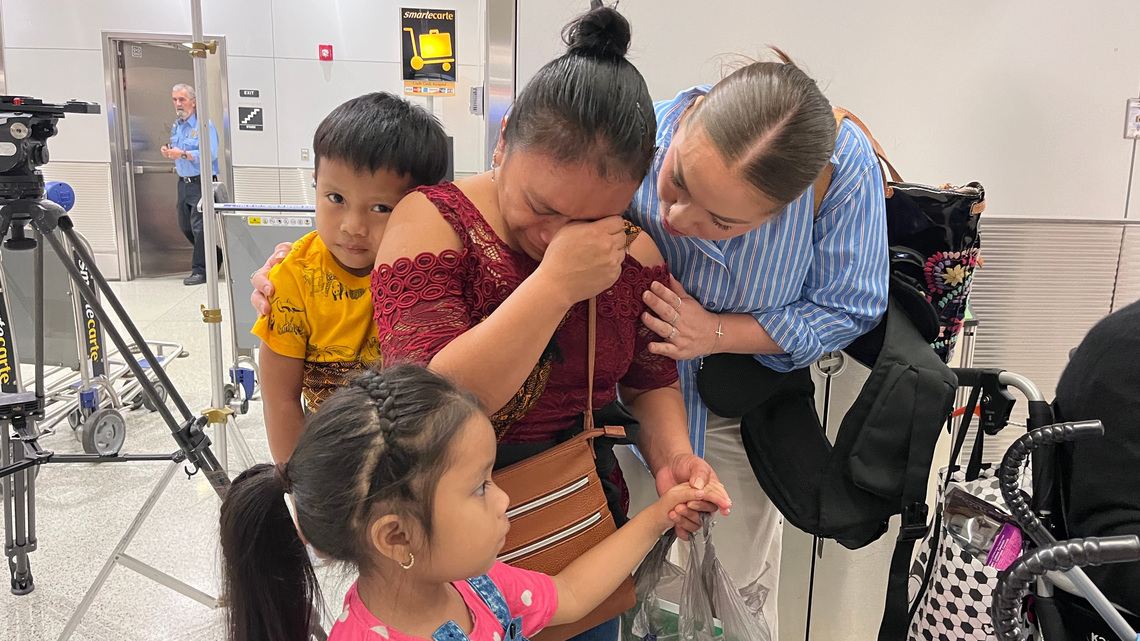 Tears flow as two families fearing detention self-deport to Guatemala