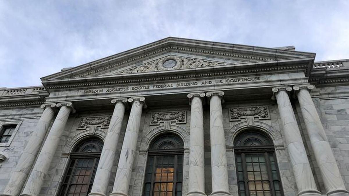 The federal courthouse in Macon, where a Washington County man was found guilty this week of hate crimes after threatening a federal postal worker and hitting the workers mail delivery vehicle with his tractor.
