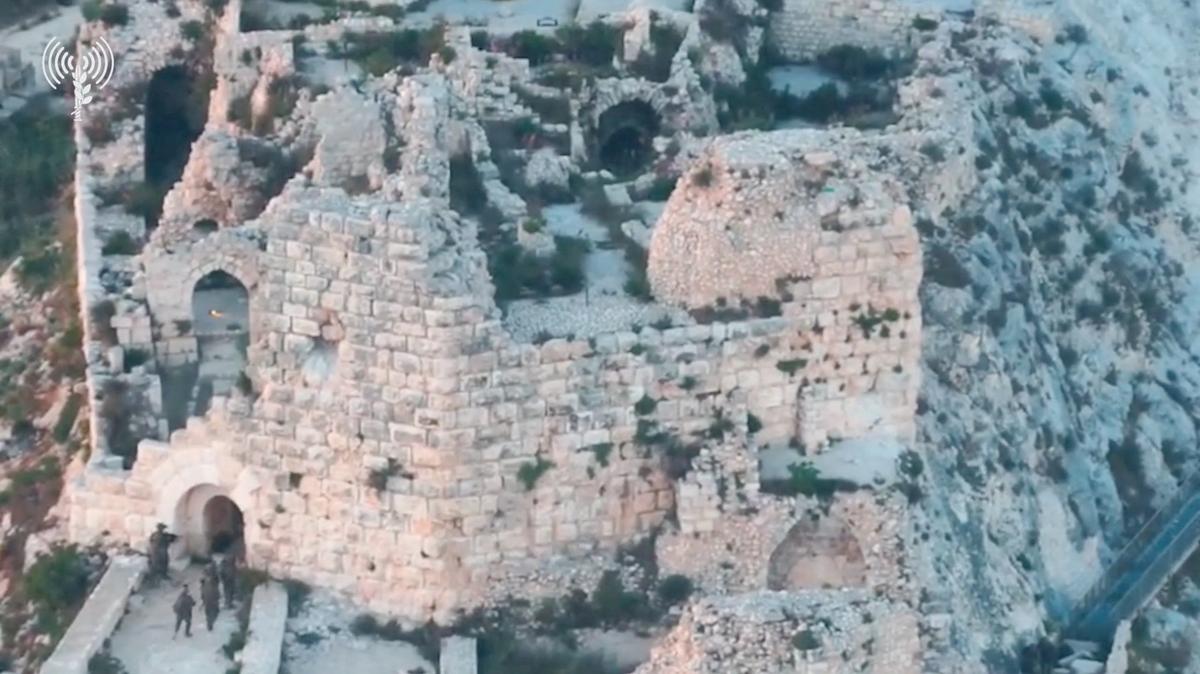 Israeli troops at the 900-year-old Beaufort Castle in Nabatieh Governorate, southern Lebanon, in this screengrab from a handout video released on May 31, 2026.  Israeli troops seized the Beaufort Castle and a strategic ridge in southern Lebanon, the military said, despite a ceasefire announced more than six weeks ago. Israeli Military/Handout via REUTERS