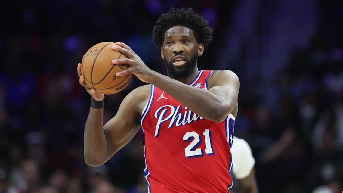  Philadelphia 76ers center Joel Embiid controls the ball against the Minnesota Timberwolves. | Bill Streicher-Imagn Images 