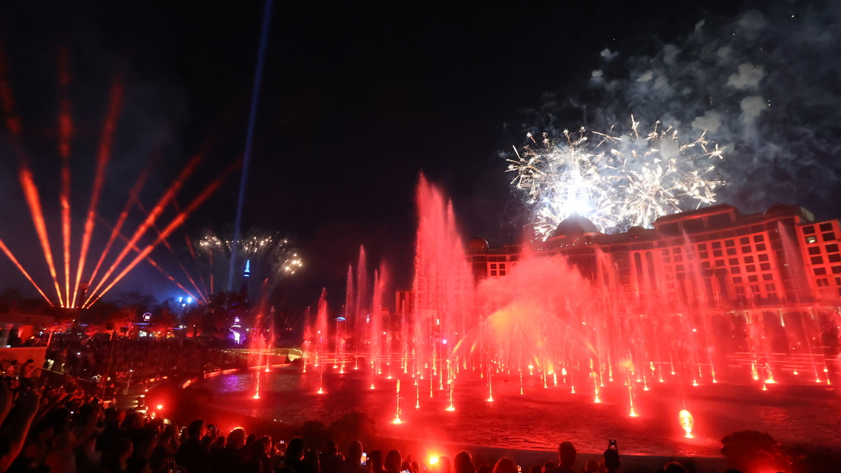 Although Epic Universe has featured fireworks on some occasions such as its grand opening last May, 'Universal Celestial Goodnight' will be the first night offering. (Stephen M. Dowell/Orlando Sentinel)
