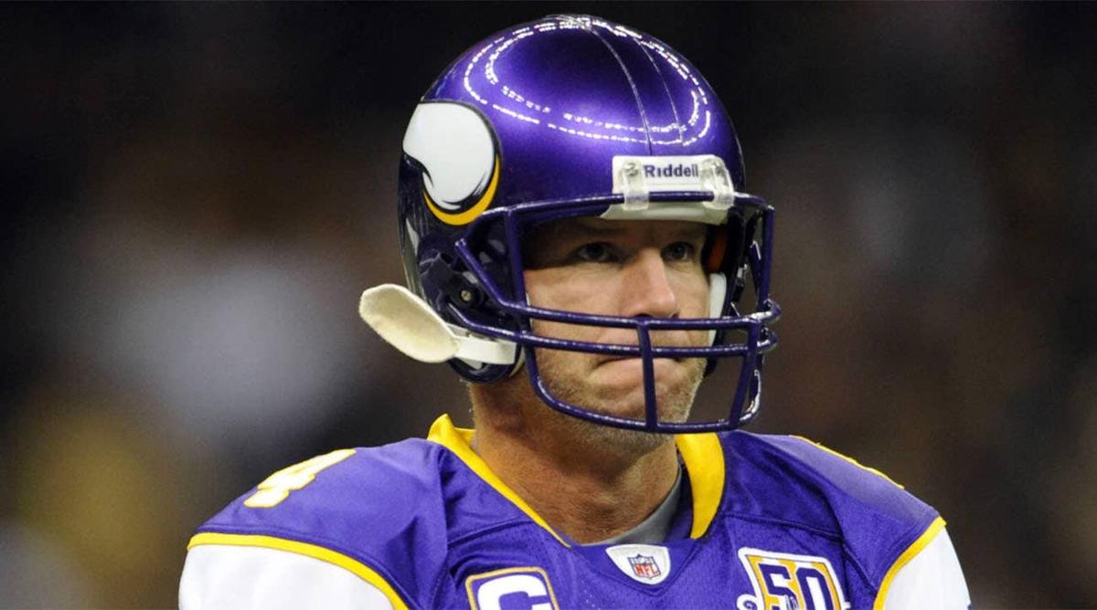  Brett Favre played his final two seasons with the Minnesota Vikings (Credit: Matt Bush-USA TODAY NETWORK via Imagn Images)