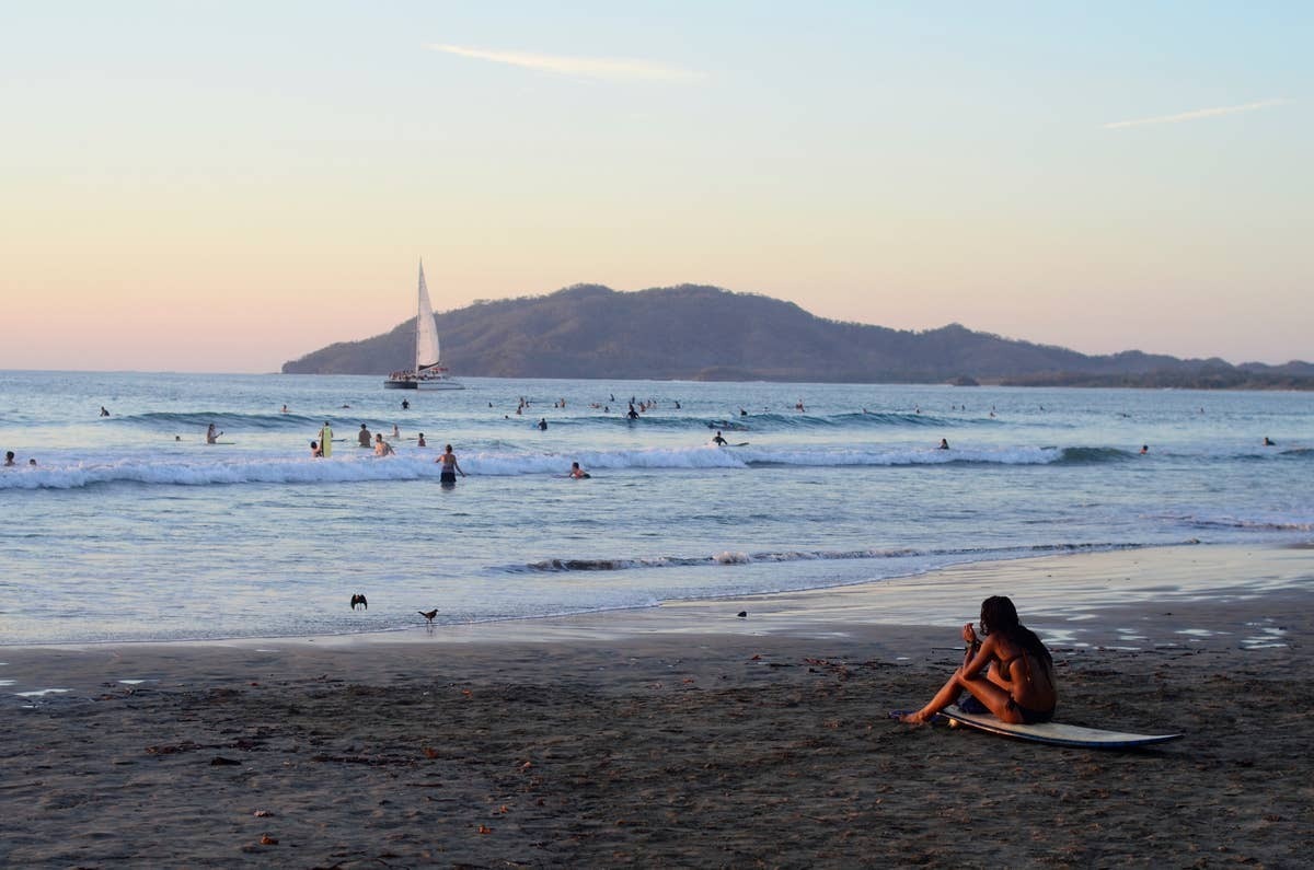  Tamarindo Beach is a crocodile hotspot and popular surfing spot in Costa Rica.