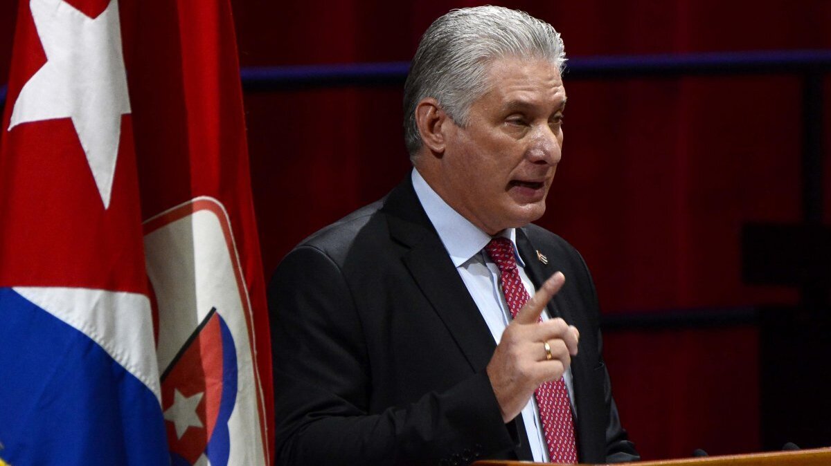 Cuban President Miguel Diaz-Canel was slapped with sanctions by the United States on Thursday as Washington continued to ratchet up pressure of the island nation's communist government. File Photo by Ley Royero/EPA-EFE