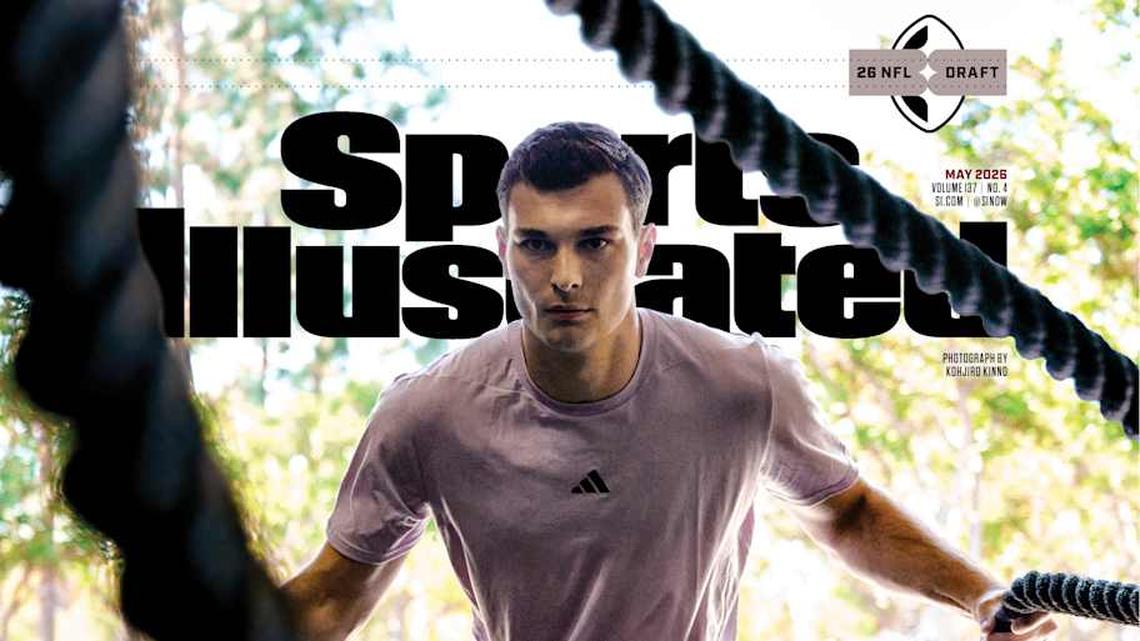  Fernando Mendoza graces the cover of SI's May issue. | Kohjiro Kinno/Sports Illustrated 