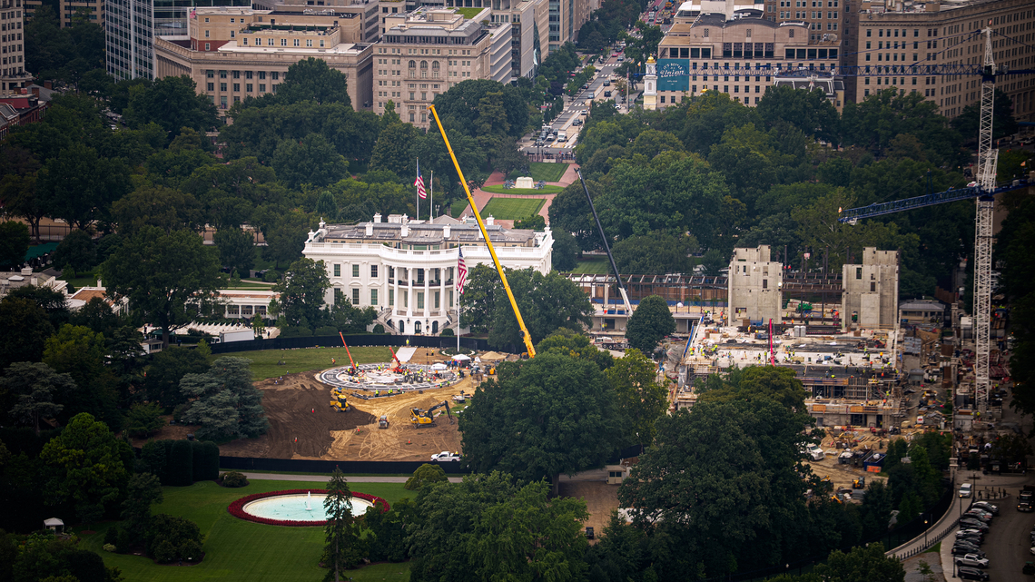 Trump keeps building his ballroom amid Supreme Court's silence
