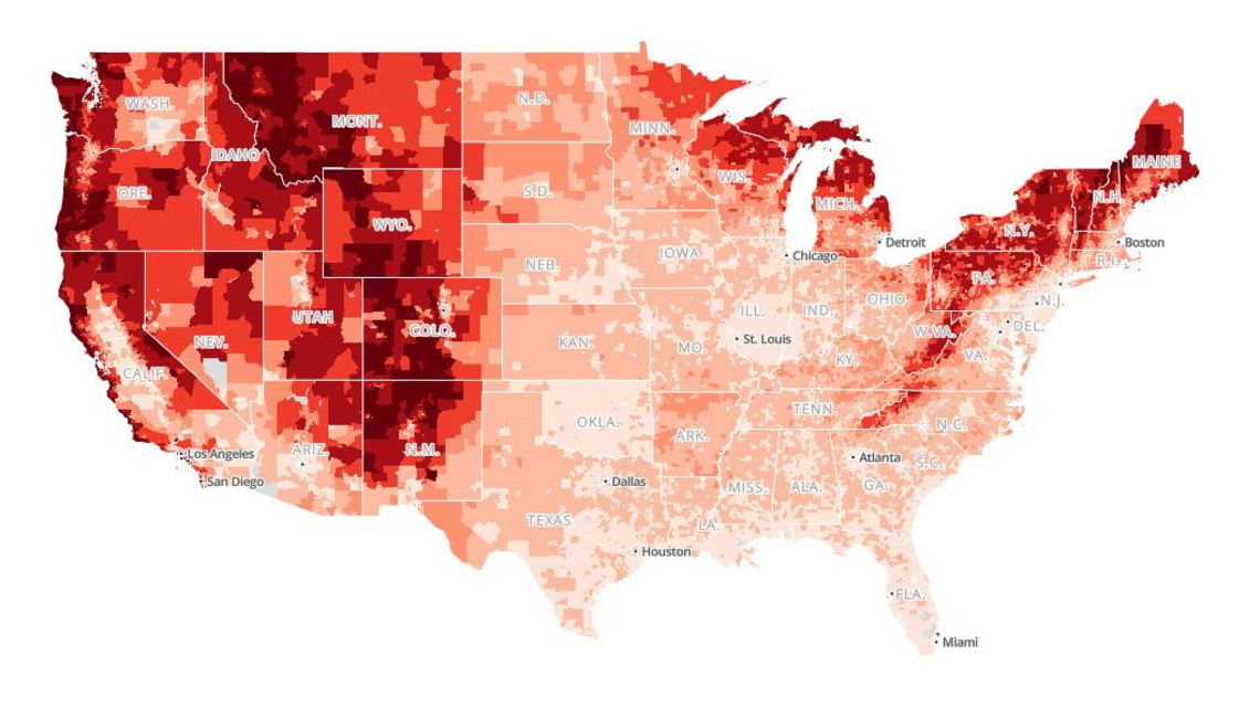 Who doesn't have AC? Maps show the places with the least 