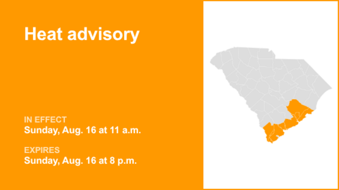 Heat advisory affecting Lowcountry Sunday 