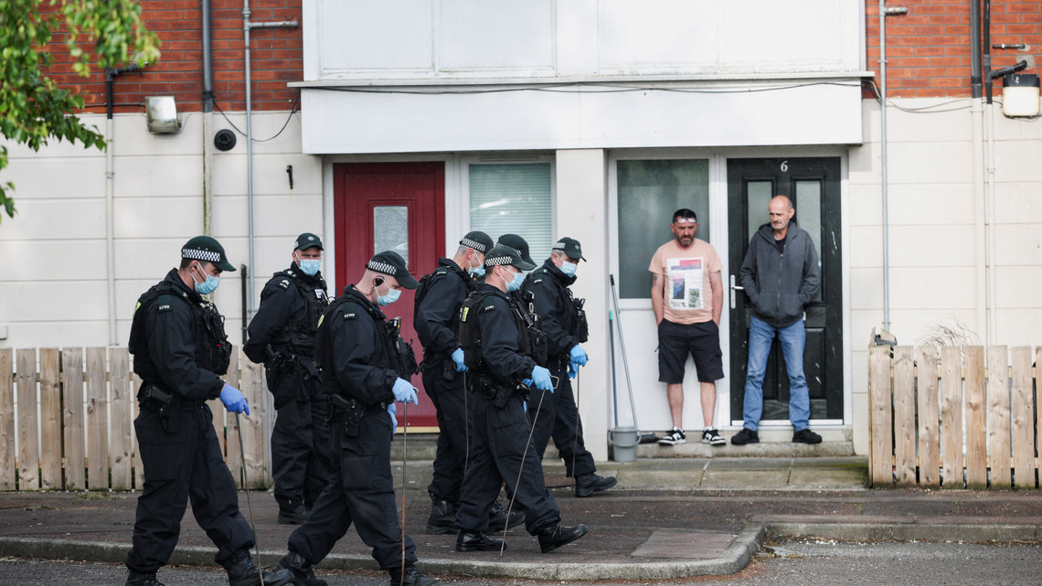 Hundreds rally against immigration in Belfast after 'sickening' knife attack 
