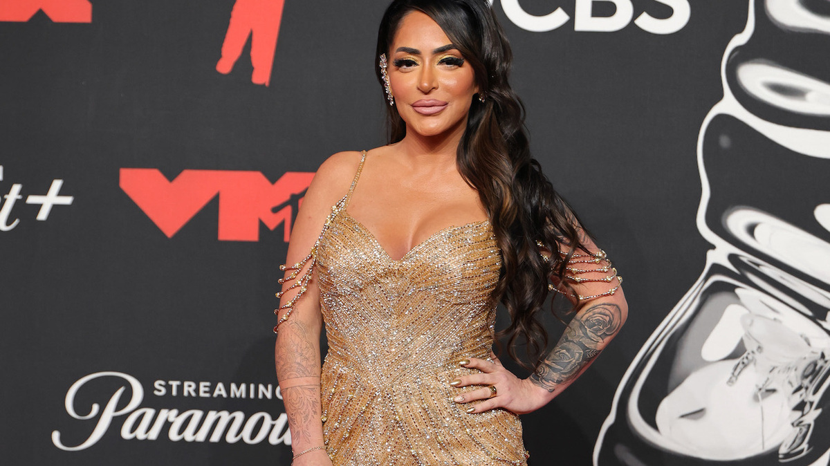 ELMONT, NEW YORK - SEPTEMBER 07: Angelina Pivarnick attends the 2025 MTV Video Music Awards at UBS Arena on September 07, 2025 in Elmont, New York. (Photo by Dia Dipasupil/FilmMagic)
