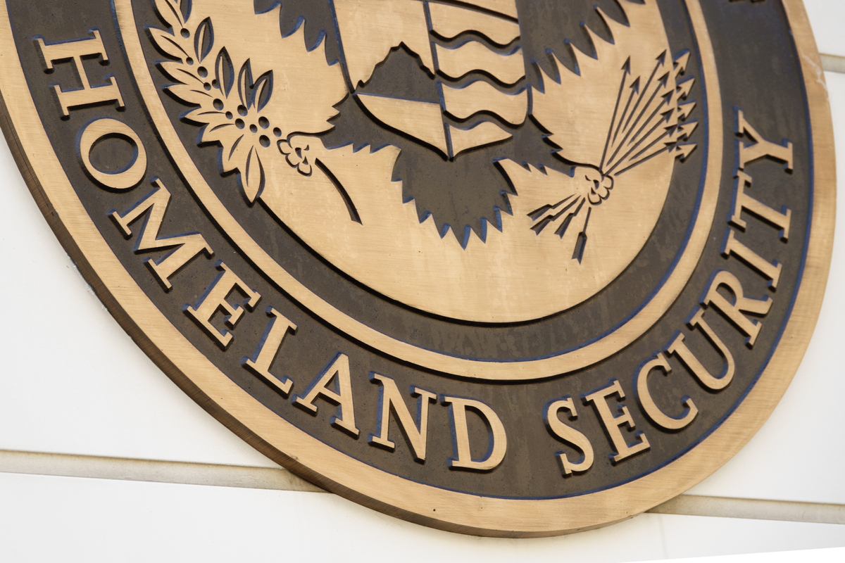  A U.S. Department of Homeland Security sign is displayed at the Federal Emergency Management Agency (FEMA) headquarters on May 30, 2026 in Washington, DC. 