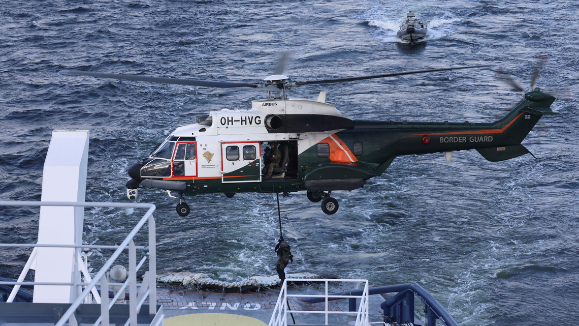 Finland practices ship boardings at sea to stop undersea sabotage