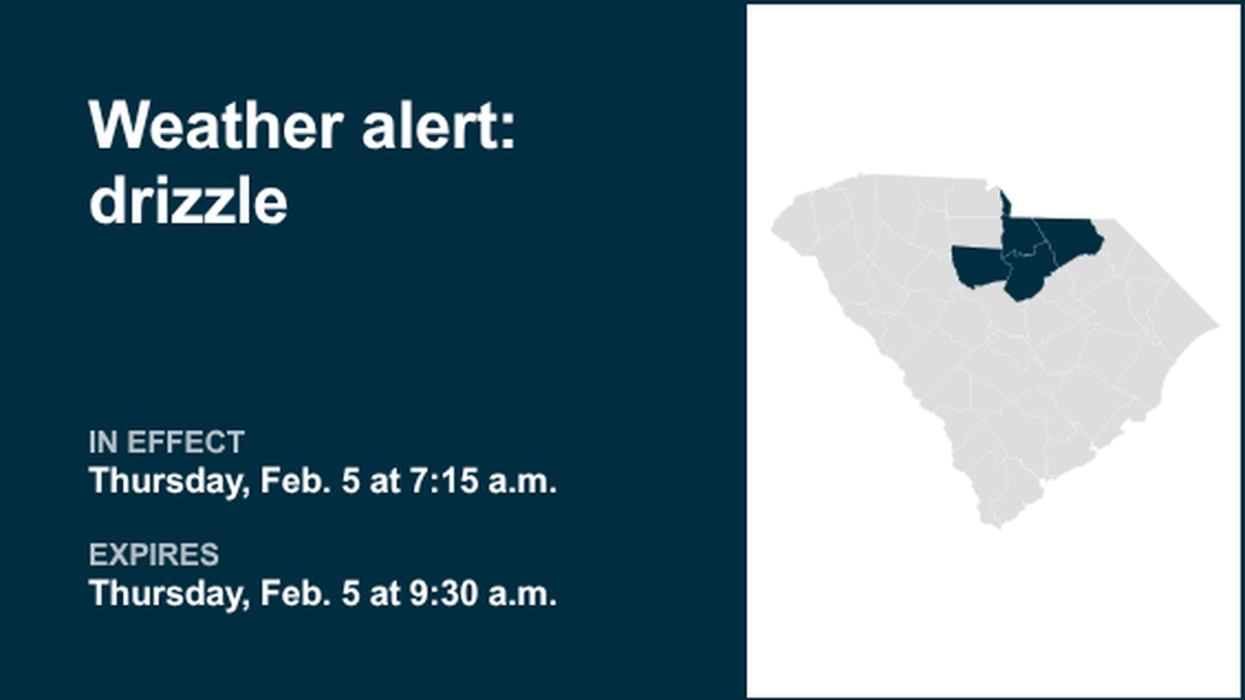 Weather alert affecting Midlands Thursday morning 