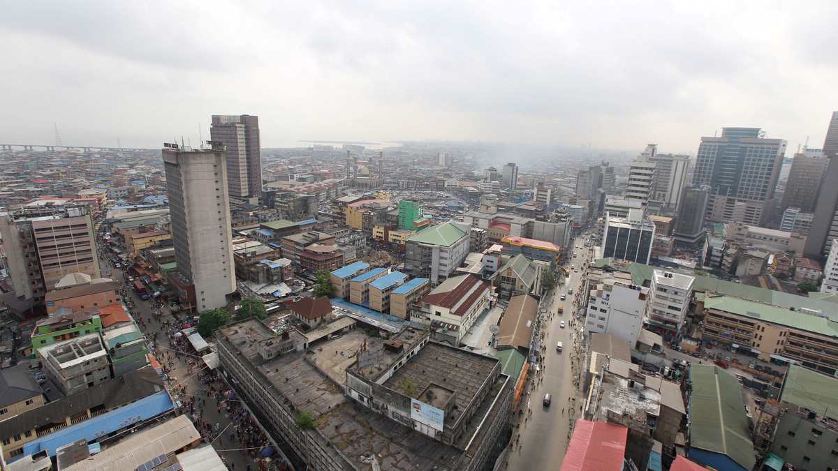 A view of the central business district is seen from a roof top in Lagos, Nigeria March 16, 2020. REUTERS/Temilade Adelaja