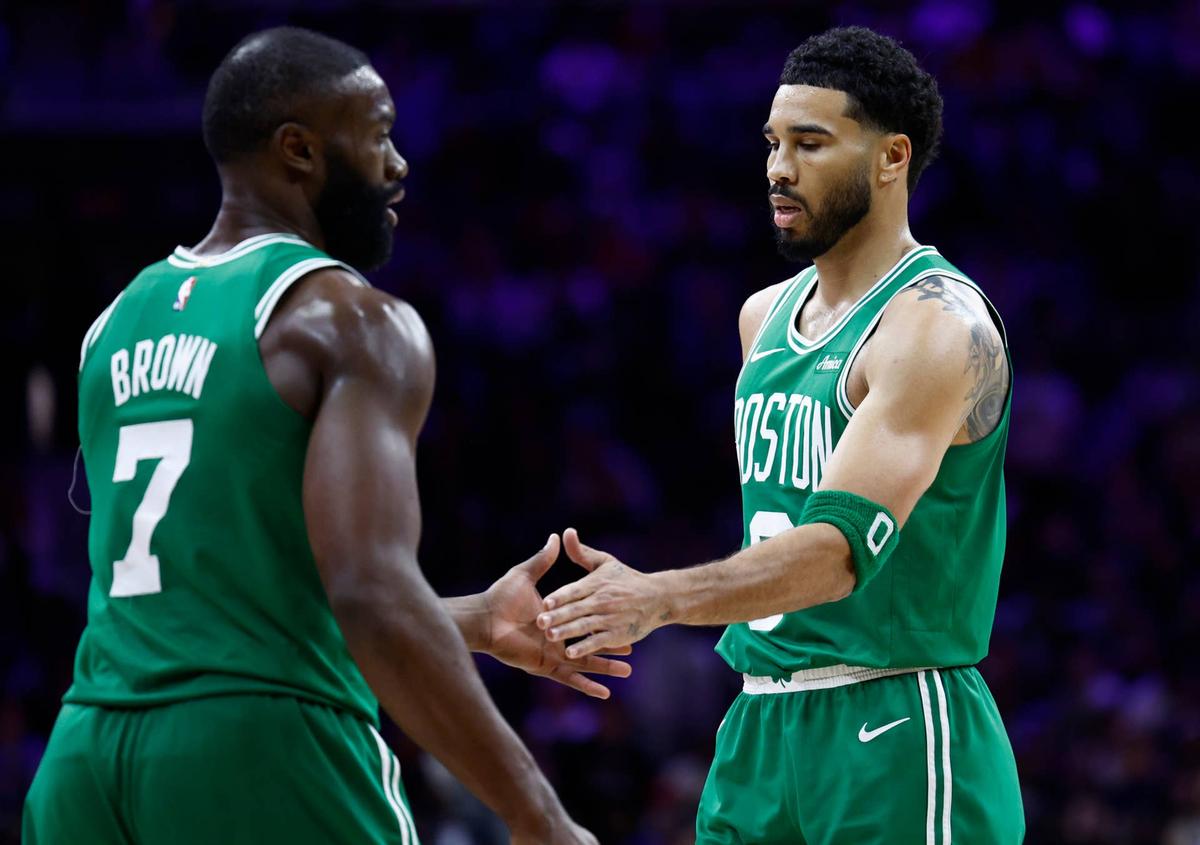  The Boston Celtics have a big decision to make this offseason on whether or not they will break up "The Jays," NBA superstars Jayson Tatum and Jaylen Brown. 