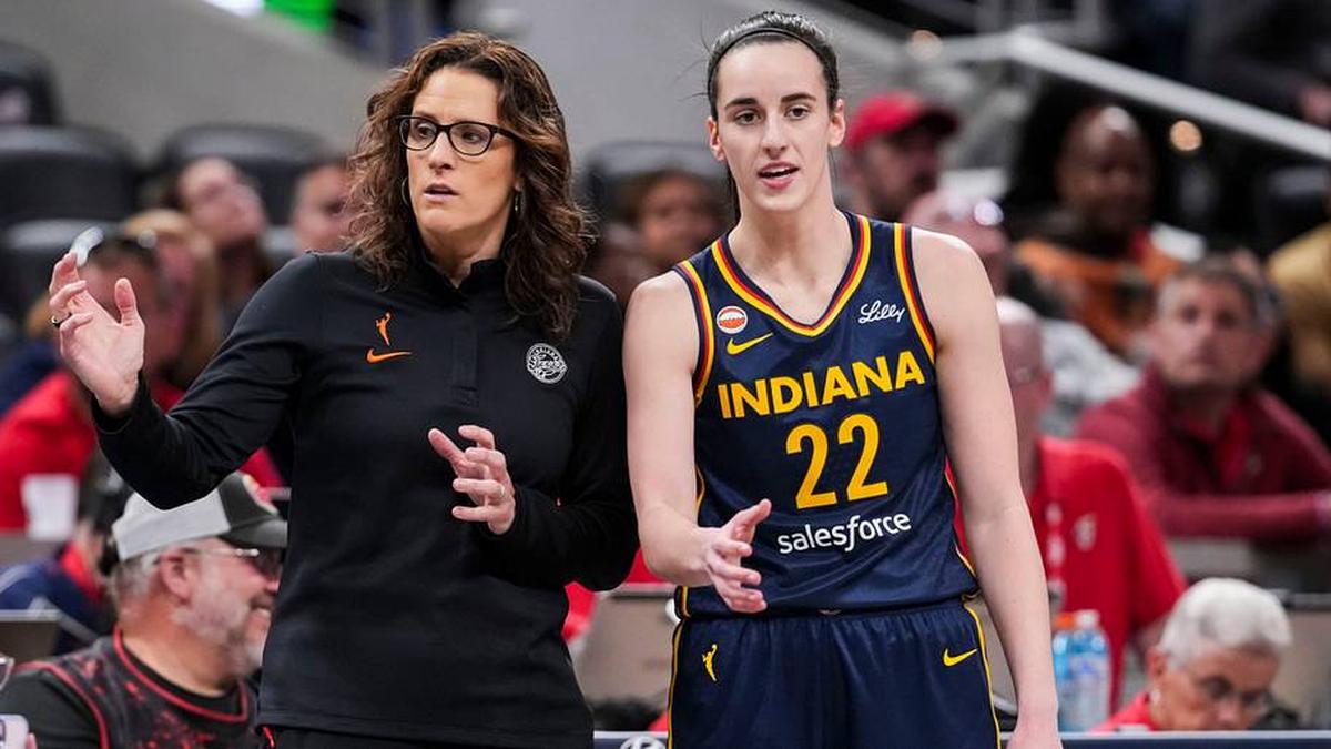  White (left) has been Clark's coach for two of the player's three seasons in Indiana. | Grace Smith/IndyStar / USA TODAY NETWORK via Imagn Images 