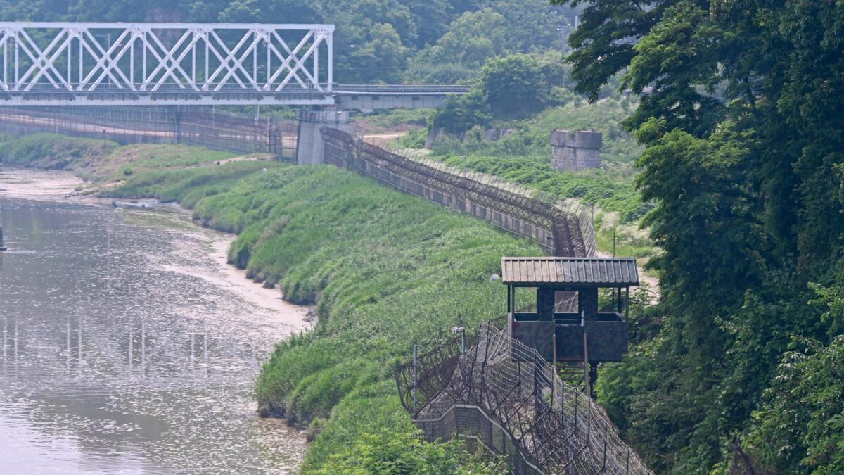 South Korea's military on Monday called North Korean border fortification work along the Military Demarcation Line a violation of the armistice agreement that ended fighting in the Korean War. This June 2023 photo shows a South Korean military guard post near Paju. Photo by Thomas Maresca/UPI