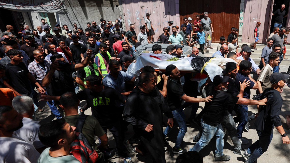 Gazans mourn aid worker killed by Israel who brought them the World Cup 