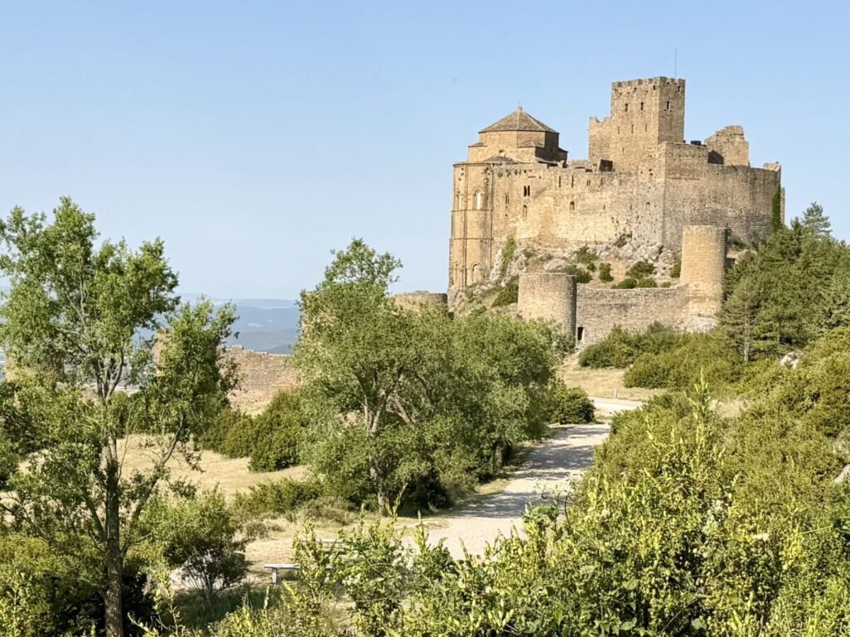  A double set of stone walls protects Loarre Castle from invaders. Photo credit: Cathy Bennett Kopf 